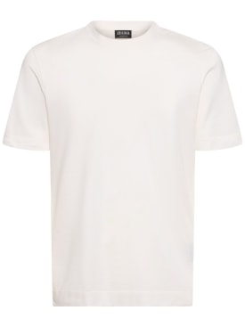 Zegna: Leggerissimo cotton & silk t-shirt - Ecru - men_0 | Luisa Via Roma