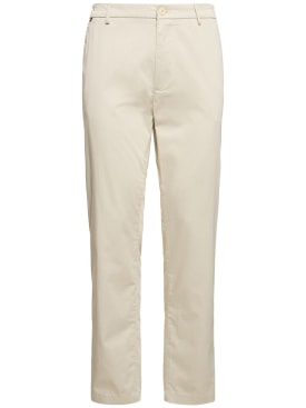 Boss: Kane cotton blend pants - Open White - men_0 | Luisa Via Roma