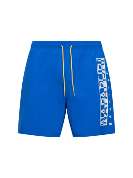 Napapijri: V-Box 1 tech swim shorts - Blue Lapis - men_0 | Luisa Via Roma