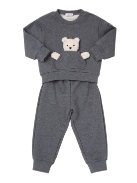 Il Gufo: Cotton sweatshirt & sweatpants - Grey - kids-boys_0 | Luisa Via Roma