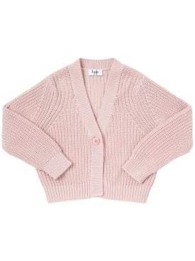 Il Gufo: Cotton knit cardigan - Pink - kids-girls_0 | Luisa Via Roma