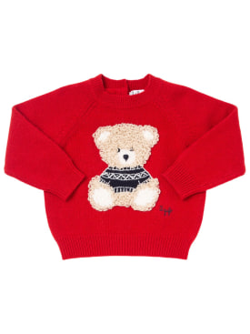 Il Gufo: Wool knit sweater - White - kids-girls_0 | Luisa Via Roma