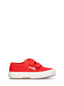 Superga: 2750-Cotjstrap Classic canvas sneakers - Red - kids-girls_0 | Luisa Via Roma