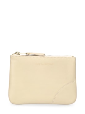 Comme des Garçons Wallet: Classic leather wallet - Off White - women_0 | Luisa Via Roma