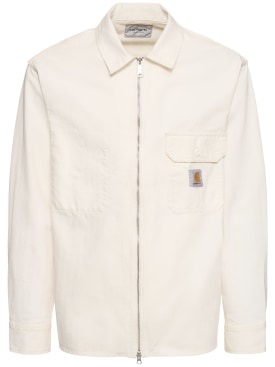 Carhartt WIP: Rainer 코튼 셔츠 재킷 - Off-White - men_0 | Luisa Via Roma