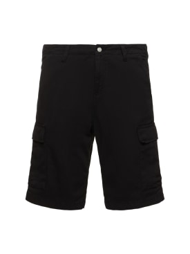 Carhartt WIP: Shorts cargo - Dyed Black - men_0 | Luisa Via Roma