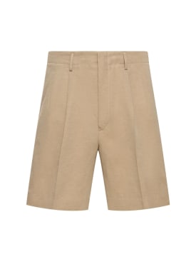 Loro Piana: Joetsu cotton & linen bermuda shorts - Black - men_0 | Luisa Via Roma