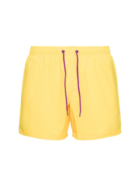 SUNDEK: Stretch waist quick dry swim shorts - Yellow - men_0 | Luisa Via Roma