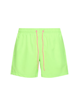 SUNDEK: Bañador shorts de secado rápido - Verde Flúor - men_0 | Luisa Via Roma