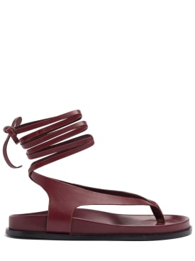 A.EMERY: 10mm Shel leather sandals - Merlot - women_0 | Luisa Via Roma