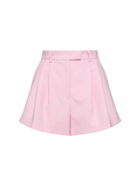 MSGM: Wool blend tailored shorts - Pink - women_0 | Luisa Via Roma