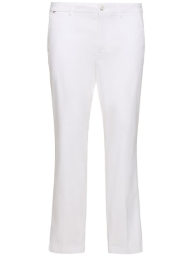Boss: Pantalones de algodón stretch - Blanco - men_0 | Luisa Via Roma