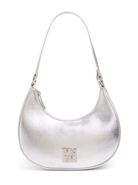 MSGM: Faux leather shoulder bag - Silver - kids-girls_0 | Luisa Via Roma