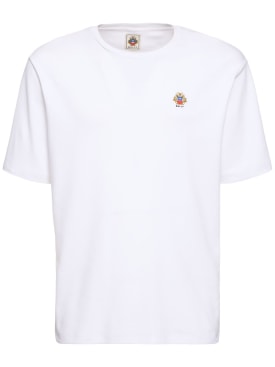 Bally: T-Shirt mit Logobeflockung - Weiß - men_0 | Luisa Via Roma