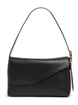 Wandler: Oscar leather shoulder bag - Black - women_0 | Luisa Via Roma