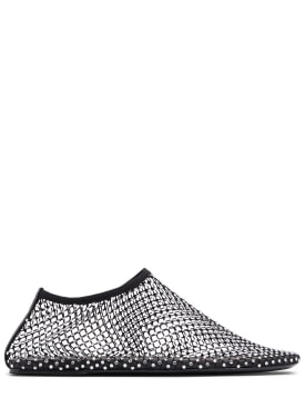Christopher Esber: Chaussures plates en mesh Minette 5 mm - Noir - women_0 | Luisa Via Roma