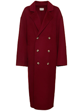 Loulou Studio: Manteau long en laine à double boutonnage Borneo - Rouge - women_0 | Luisa Via Roma