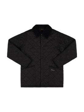 BARBOUR: Liddesdale quilted puffer jacket - Black - kids-boys_0 | Luisa Via Roma