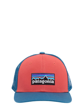 Patagonia: Logo organic baseball hat - Red/Multi - kids-girls_0 | Luisa Via Roma