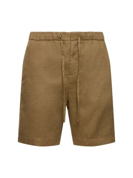 Frescobol Carioca: Shorts de lino y algodón - Spinach - men_0 | Luisa Via Roma