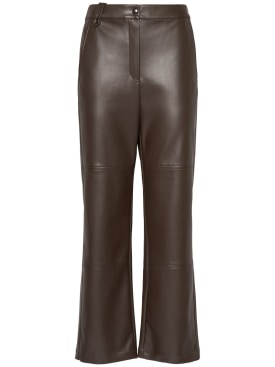 Max Mara: Struzzo faux leather pants - Black - women_0 | Luisa Via Roma