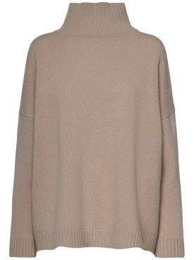 Weekend Max Mara: Borgia wool turtleneck sweater - Taupe - women_0 | Luisa Via Roma