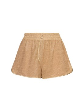 Oséree Swimwear: Lumiere lurex shorts - Gold - women_0 | Luisa Via Roma