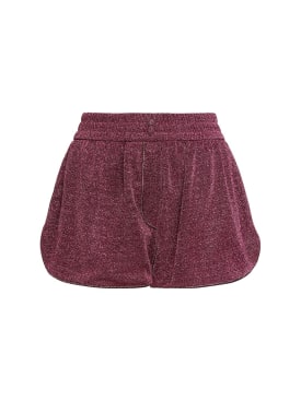 Oséree Swimwear: Lumiere lurex shorts - Purple - women_0 | Luisa Via Roma