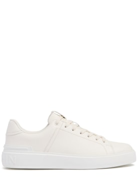 Balmain: B Court leather low top sneakers - White - men_0 | Luisa Via Roma