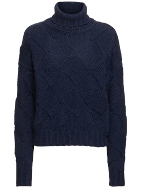 Mvp Wardrobe: Trigger knit turtleneck sweater - Navy - women_0 | Luisa Via Roma