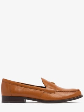 Tory Burch: 20mm Perry leather loafers - Tan - women_0 | Luisa Via Roma