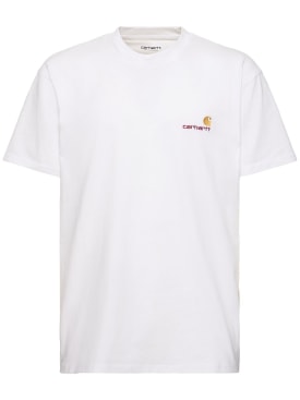 Carhartt WIP: American Script t-shirt - White - men_0 | Luisa Via Roma