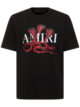 Amiri: T-Shirt mit Druck - Schwarz/Rot - men_0 | Luisa Via Roma
