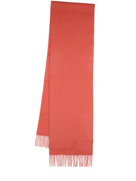 Max Mara: Dalia cashmere scarf - Bellini Pink - women_0 | Luisa Via Roma