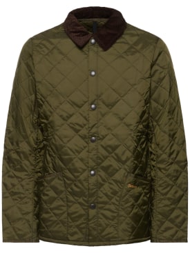 BARBOUR: Liddesdale quilted nylon jacket - Olive Green - men_0 | Luisa Via Roma