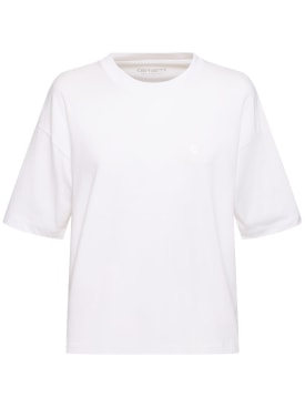 Carhartt WIP: T-Shirt aus Bio-Baumwolle - Weiß - women_0 | Luisa Via Roma