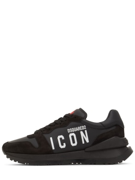 Dsquared2: Sneakers running Icon con logo - Negro/Negro - men_0 | Luisa Via Roma