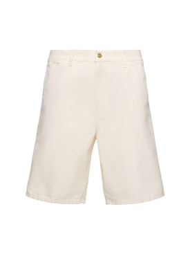 Carhartt WIP: Dearborn canvas single-knee shorts - Wax - men_0 | Luisa Via Roma
