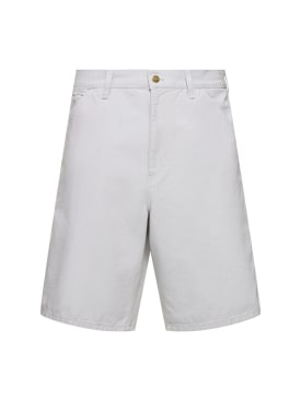 Carhartt WIP: Dearborn canvas single-knee shorts - Basalt - men_0 | Luisa Via Roma