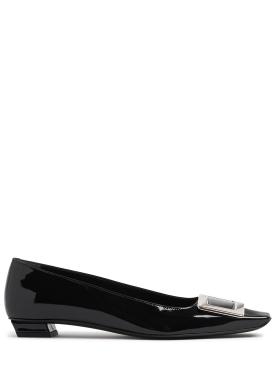 Roger Vivier: 25mm Belle Vivier patent leather heels - Black - women_0 | Luisa Via Roma