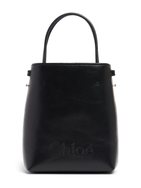 Chloé: Kleine Handtasche aus Leder „Chloé Sense“ - Schwarz - women_0 | Luisa Via Roma