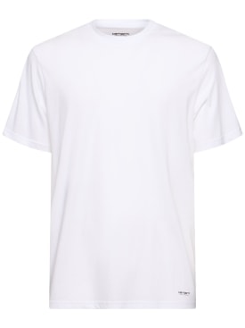 Carhartt WIP: Pack of 2 standard cotton t-shirts - White - men_0 | Luisa Via Roma