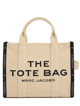 Marc Jacobs: The Medium Tote cotton jacquard bag - Warm Sand - women_0 | Luisa Via Roma