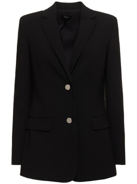 Theory: Veste relaxed à boutonnage simple - Noir - women_0 | Luisa Via Roma