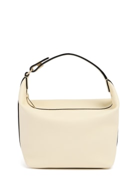Valextra: Mochi leather top handle bag - Cioccolato - women_0 | Luisa Via Roma