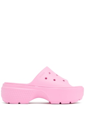 Crocs: Stomp slides - Pink - women_0 | Luisa Via Roma