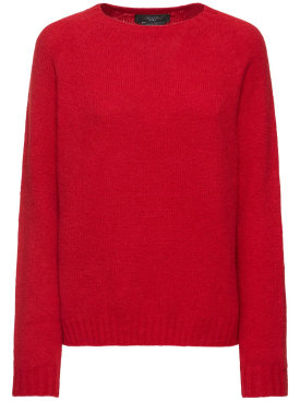 Weekend Max Mara: Ghiacci alpaca blend crewneck sweater - Red - women_0 | Luisa Via Roma
