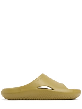 Crocs: Mellow slide sandals - Aloe - women_0 | Luisa Via Roma