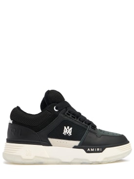 Amiri: MA-1 leather low top sneakers - Black - men_0 | Luisa Via Roma