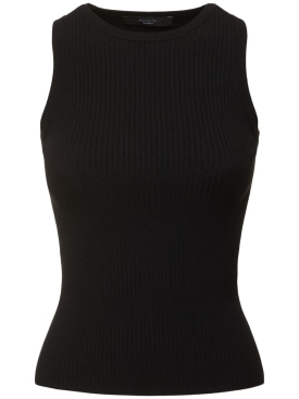 Weekend Max Mara: Olimpo sleeveless rib knit top - Black - women_0 | Luisa Via Roma